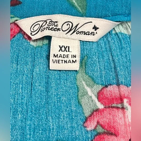 The Pioneer Woman XXL Embroidered Babydoll Floral Blouse Cottagecore Boho Spring - Picture 2 of 11